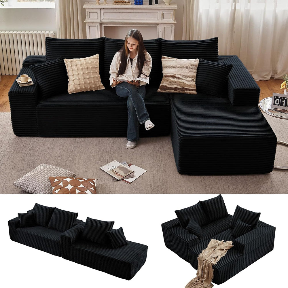 Sectional Couches for Living Room Cloud Couch Sofa with L-Shape Couch in a Bo...