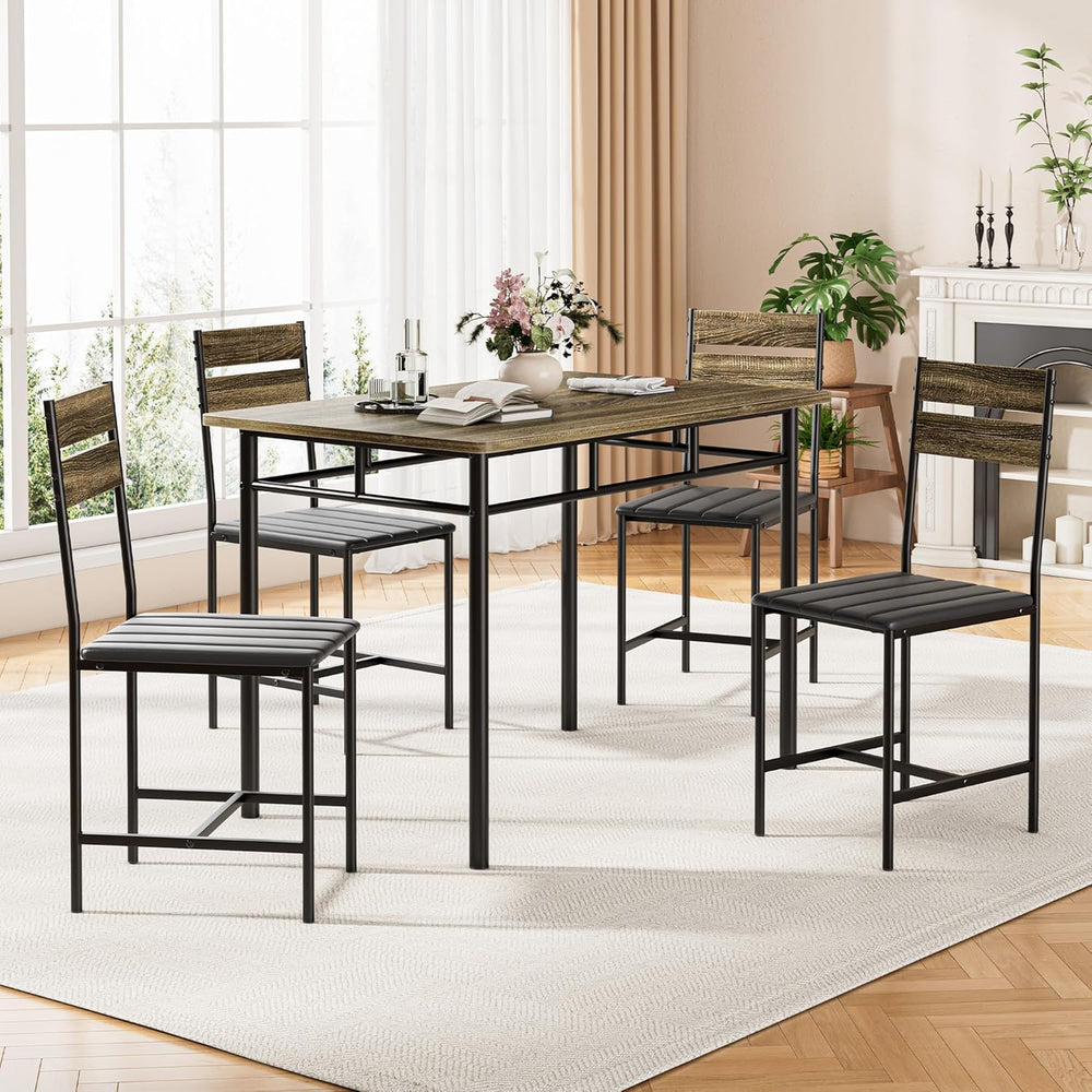 Dining Table Set for 4, Kitchen Table and Chairs for 4