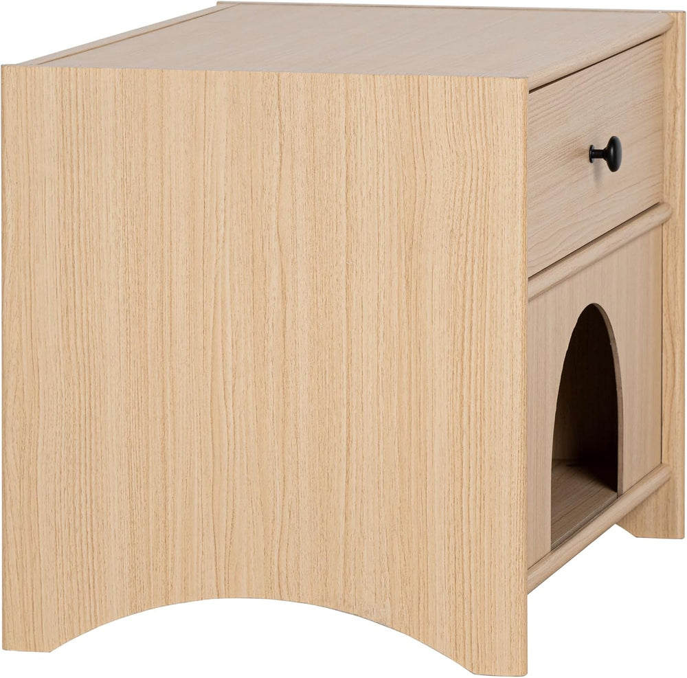 Furniture of America Cole Mid-Century Modern 22-Inch Rectangular Side Table w...