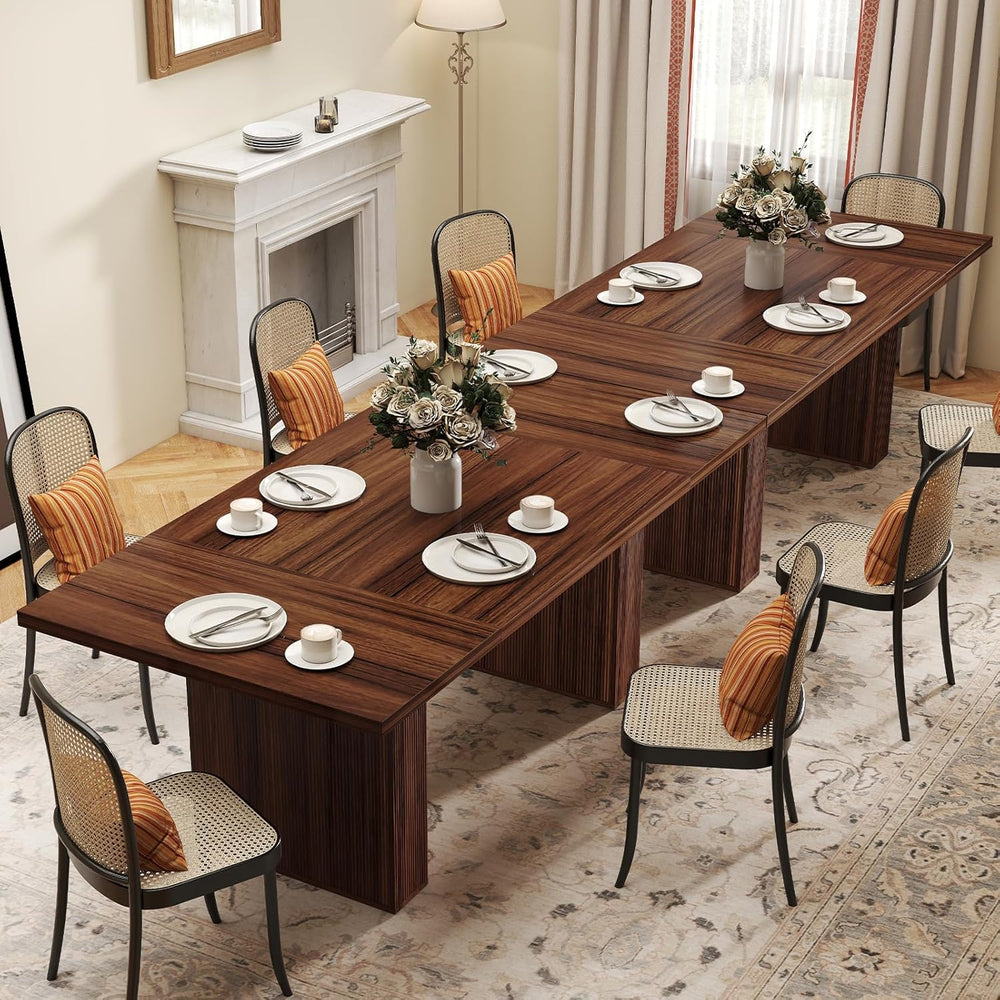 Miereirl 78 Inch Rectangular Dining Table for 6-8 People, Large Modern Farmho...