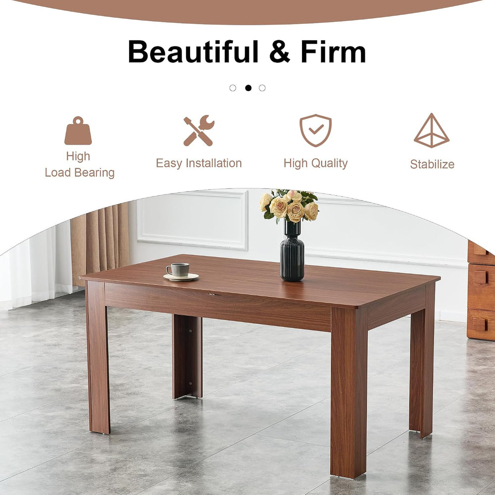 Extendable Dining Table for 4-10 People|59-87 Inch Rectangular Kitchen & ...