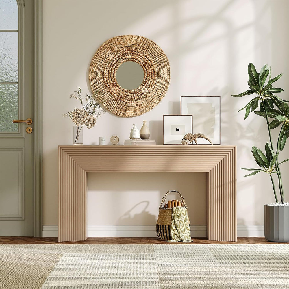 ONBRILL 55-Inch Wood Entryway Table with Storage, Narrow Long Sofa Table | Fl...