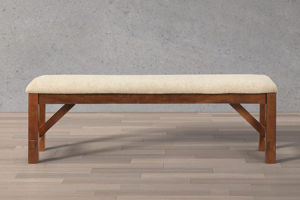 Solid Wood Dining Bench for Kitchen and Dining Room, Rustic Farmhouse Style w...