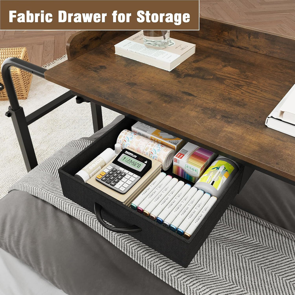 GiftGo Over Bed Table with Wheels, Recliner Table Bed Desk, Adjustable Height...