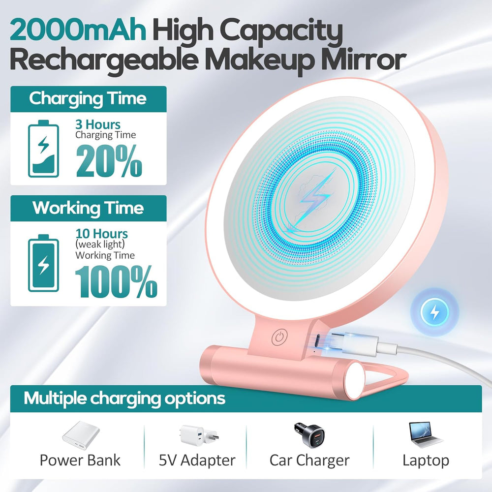 B Beauty Planet Magnifying Mirror with Light 30X, Double-Sided 1X/30X Magnify...