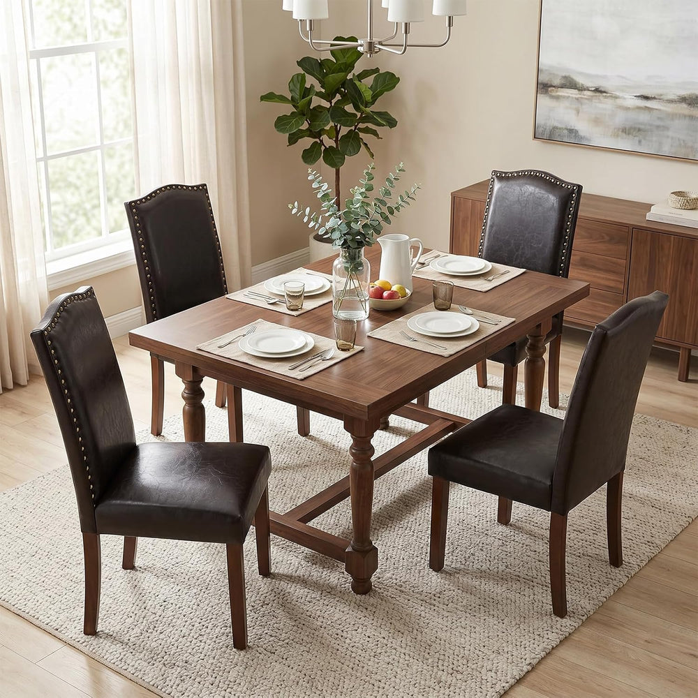 Dining Chairs Set of 4, PU Leather Kitchen Chair for Living Room