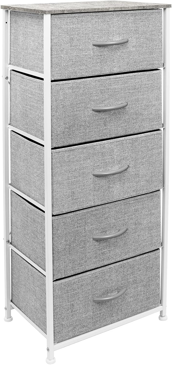 Sorbus Nightstand with 5 Drawers - Bedside Furniture & Night Stand End Ta...
