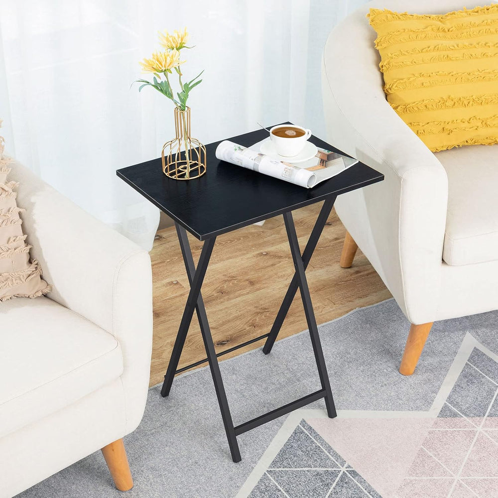 HOOBRO Folding TV Tray Table, Stable Snack Table for Small Space, Portable So...