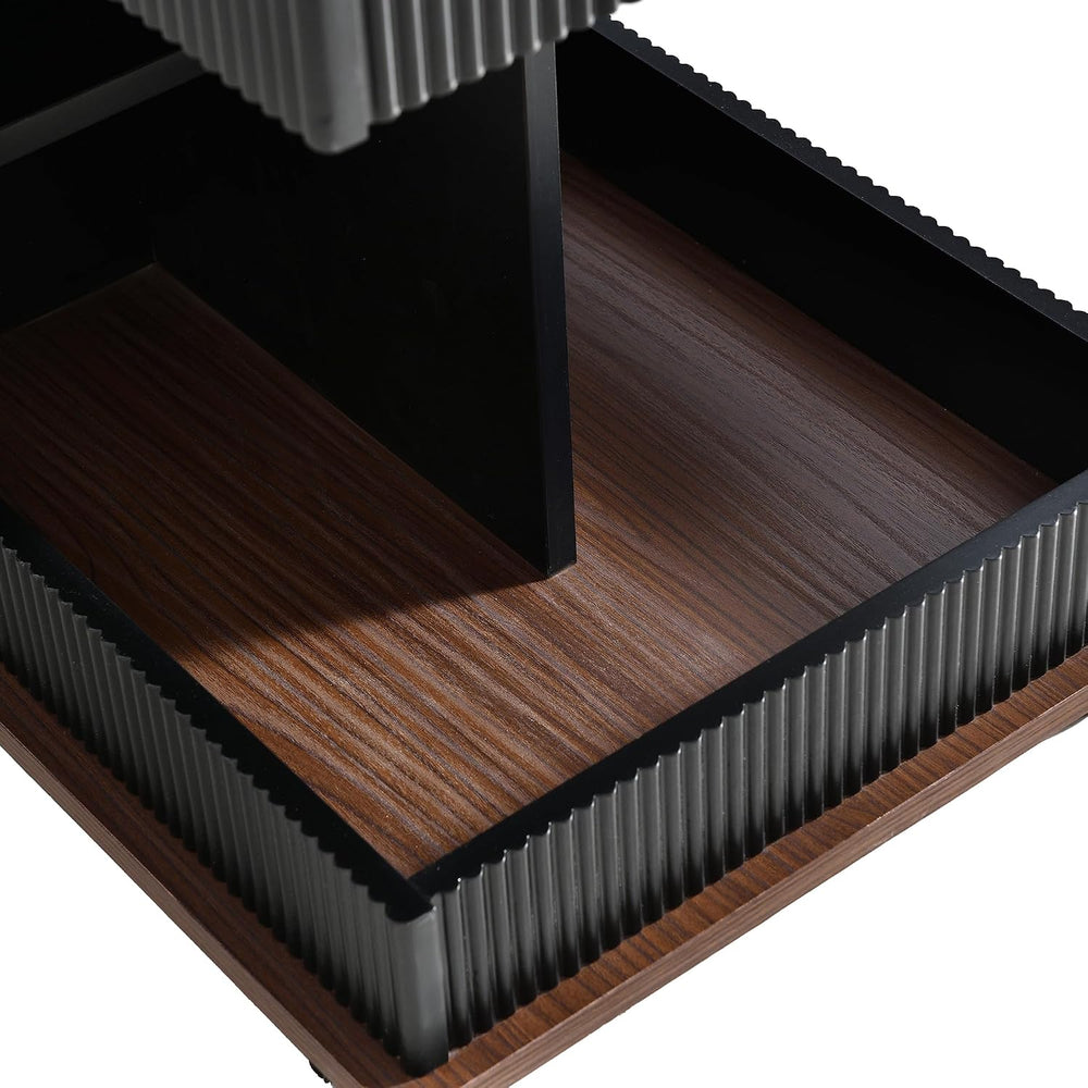 Adjustable Lift-Top End Table with Storage, 360° Rotating Design & Lockab...