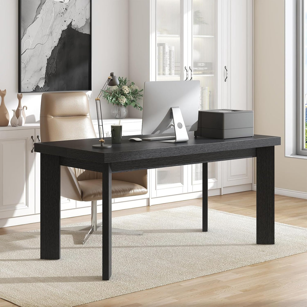 Bigbiglife 63 Inch Dining Table for 6, Indoor Outdoor Dining Table with Wood ...