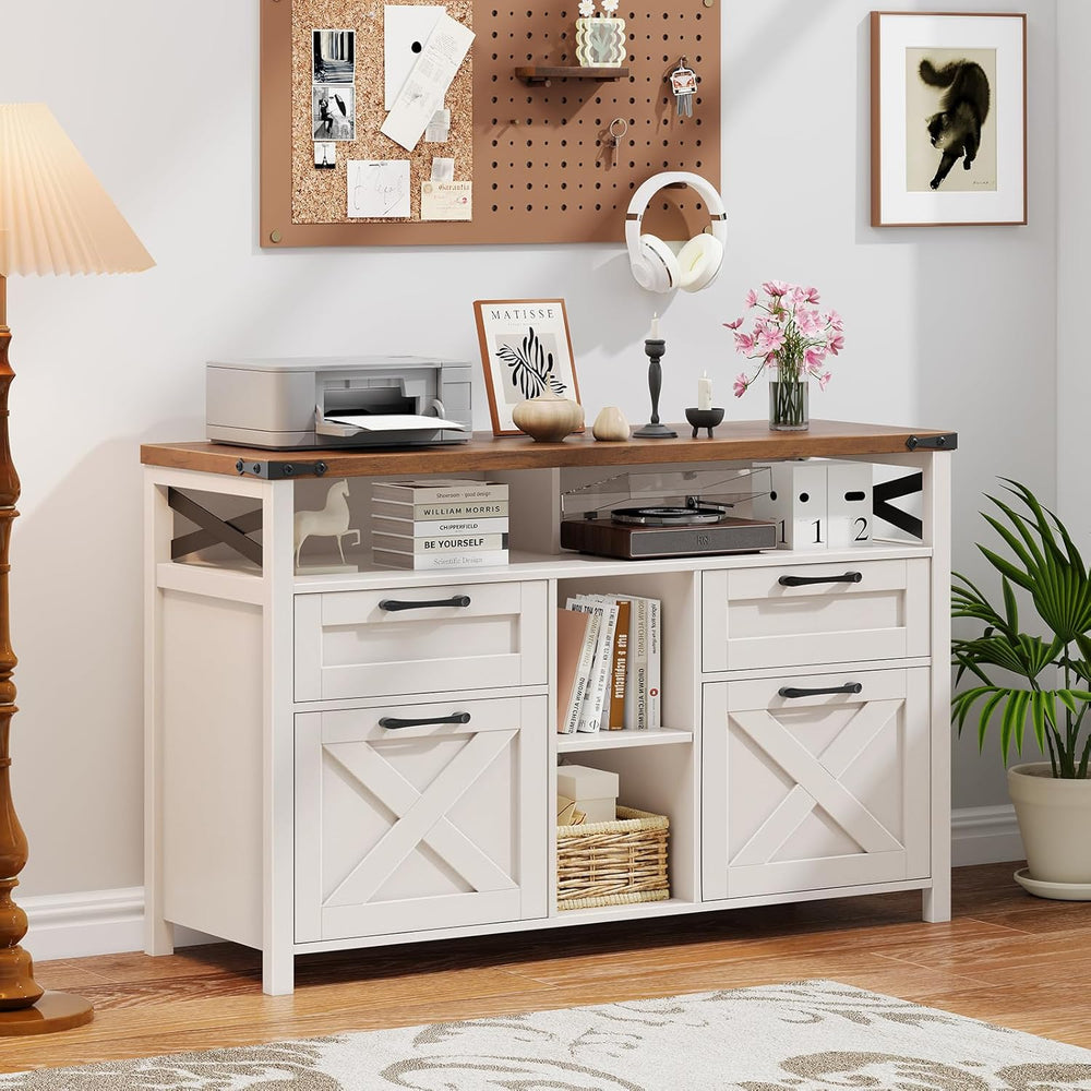 Halitaa Filing Organization Storage Cabinets 4 Drawer with Adjustable Shelf, ...
