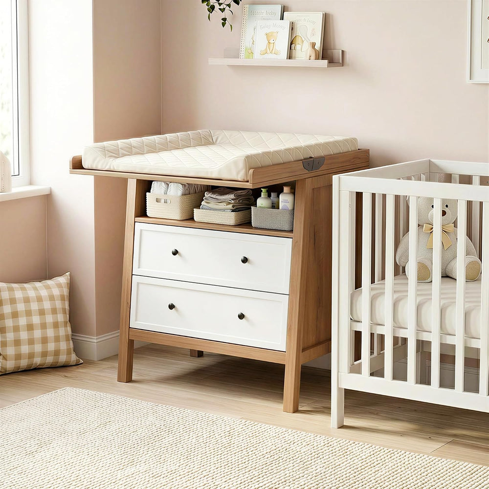 Changing Table Dresser with Foldable Tabletop
