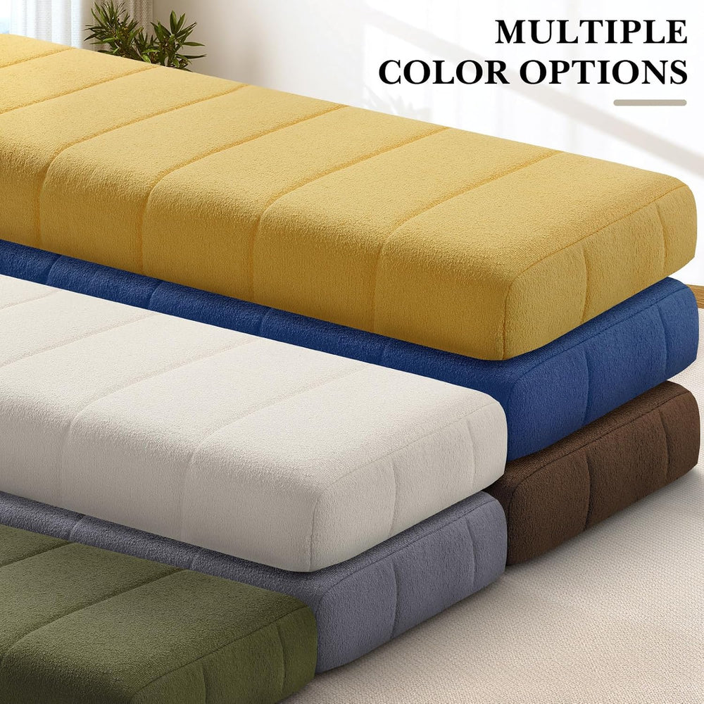 Wenqik 40x20x4 Inch Bench Cushion for Indoor Outdoor Furniture, Beige