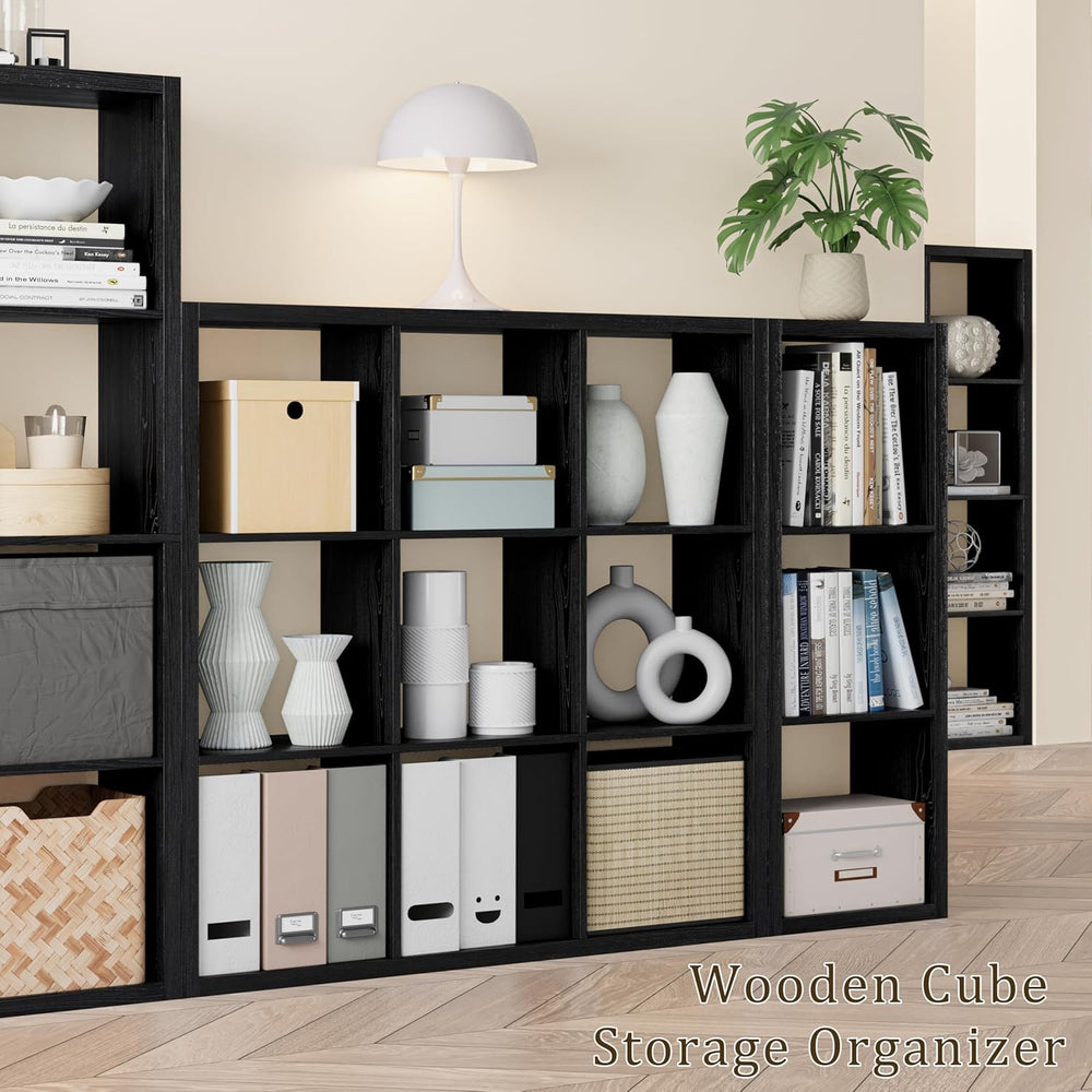 Cube Storage Organizer Bookcase, Decorative 11 inch Open Back Cubical Shelf w...
