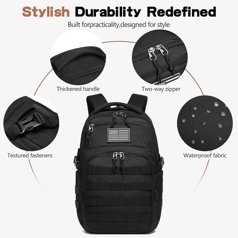 Wotony Military tactical backpack, backpack for men black small tactical assa...