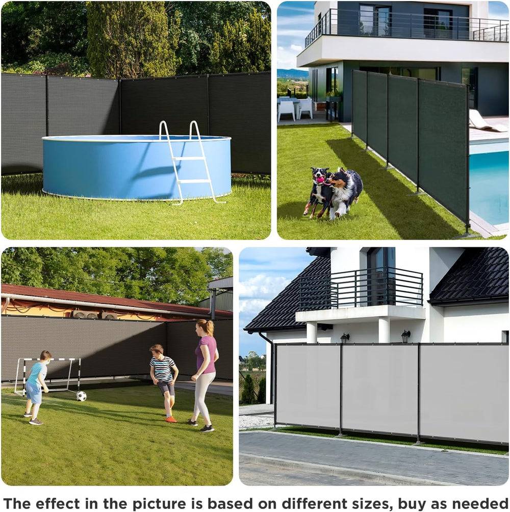 6' x 12' Green Outdoor Privacy Screen Freestanding 240 GSM Privacy Fe...