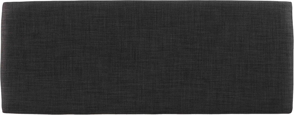 Cortesi Home Rosco Dining Bench in Charcoal Fabric, Walnut Finish 40"