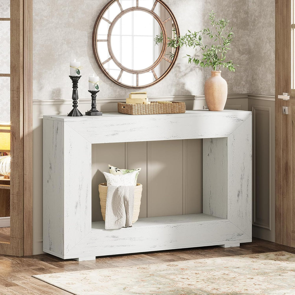 Tribesigns Farmhouse Console Table, 47 Inches Entryway Console Table with Sto...