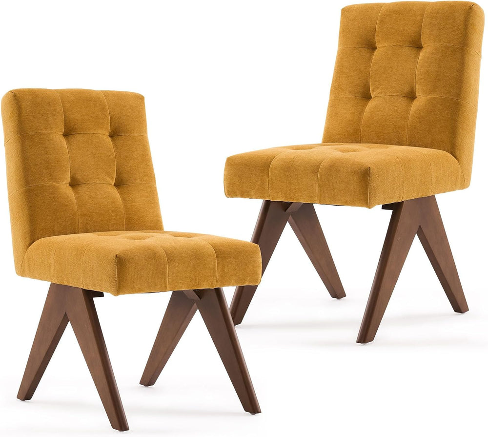 Rowill Modern Upholstered Dining Chairs Parsons Chair Linen Fabric Kitchen Ch...