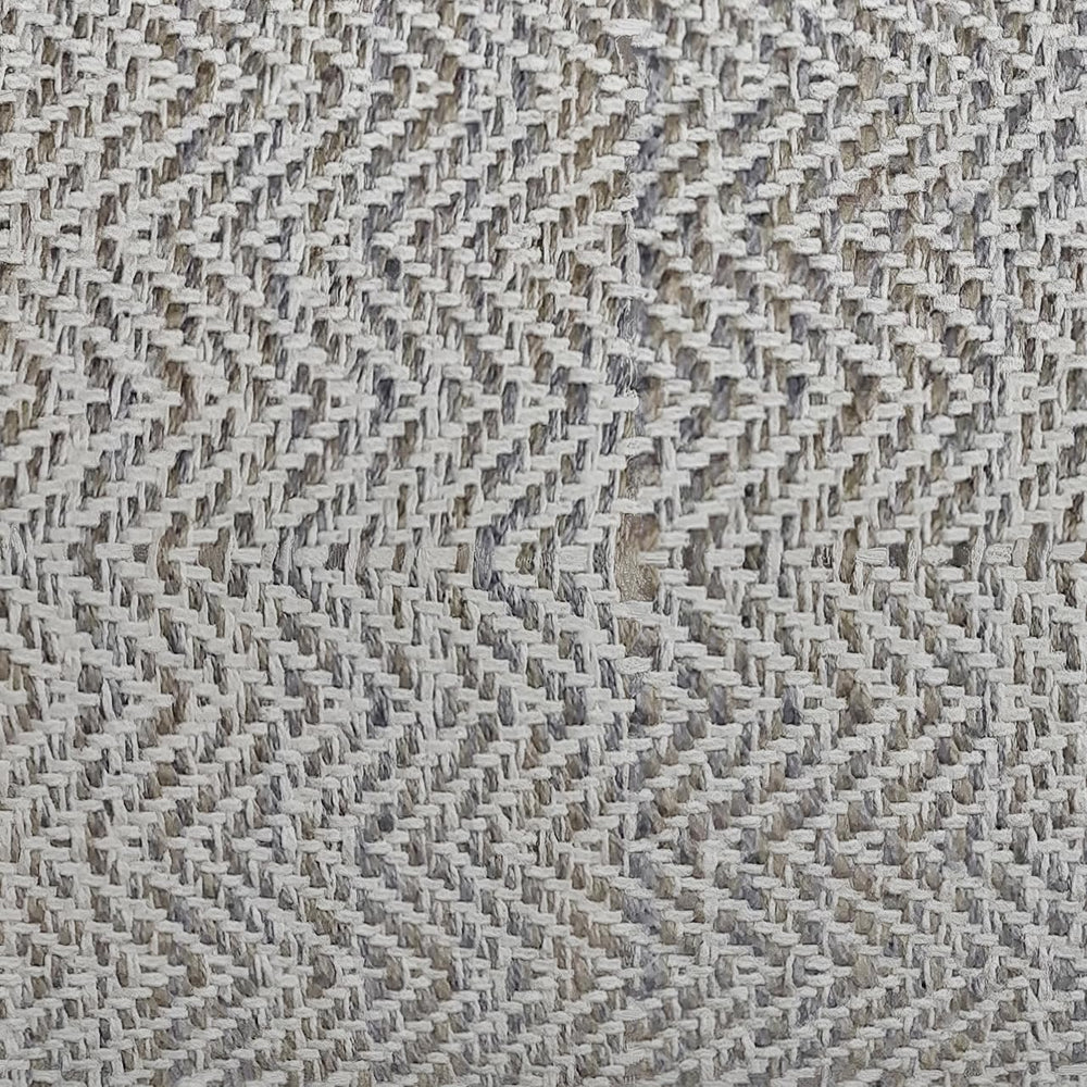 SIMPLIHOME Nate 20" Wide Square Pouf in Patterned Grey Melange Cotton