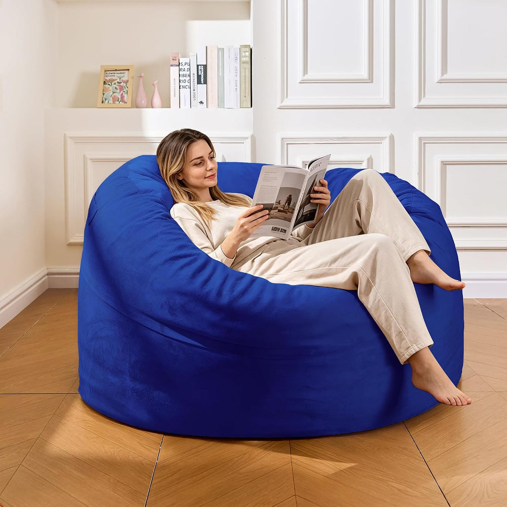 4FT Giant Bean Bag Chair for Adults and Teens - Large Bean Bag Sofa with Prem...