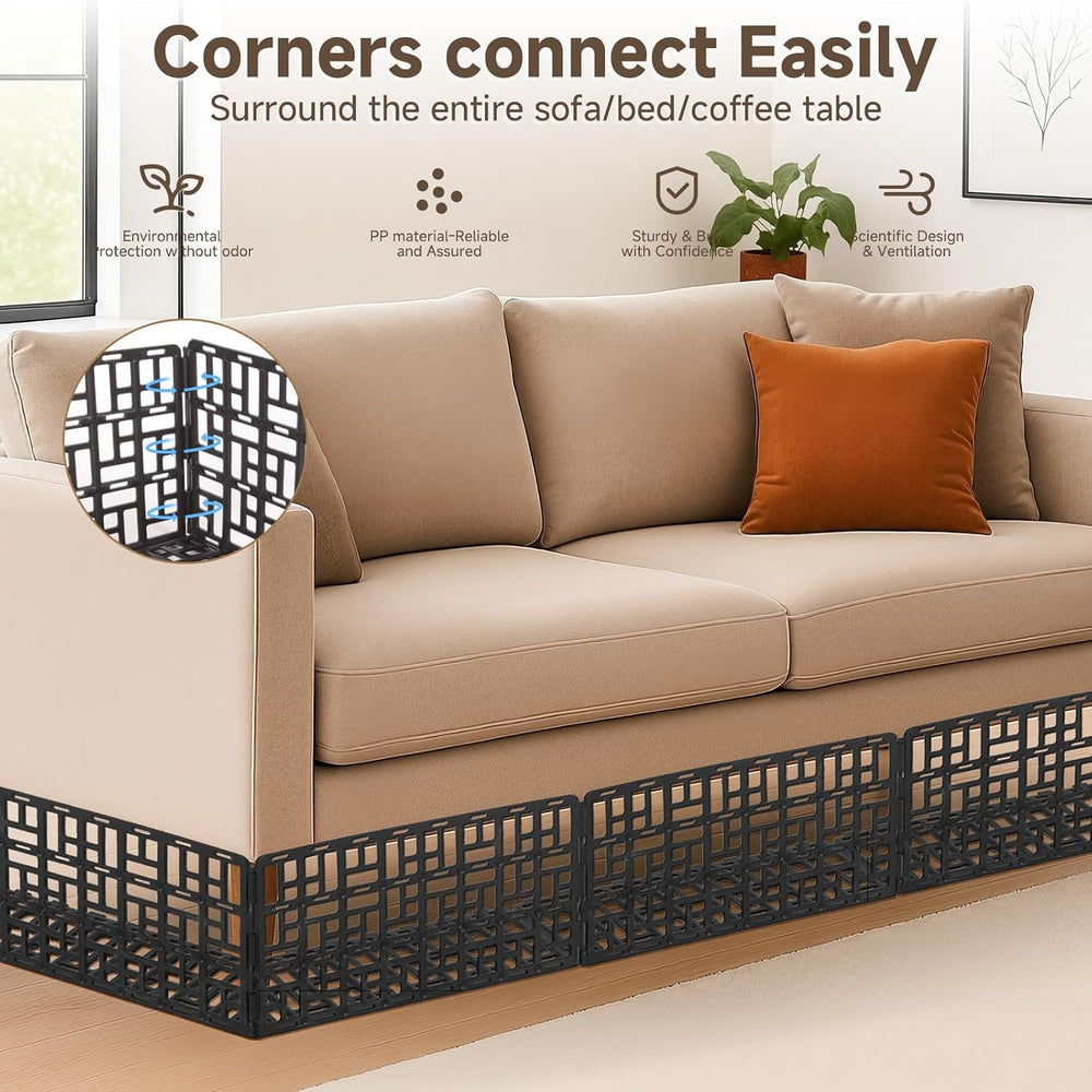 Under Couch Blocker for Bed,Under Bed Blocker for Pets,Under Sofa Furniture B...