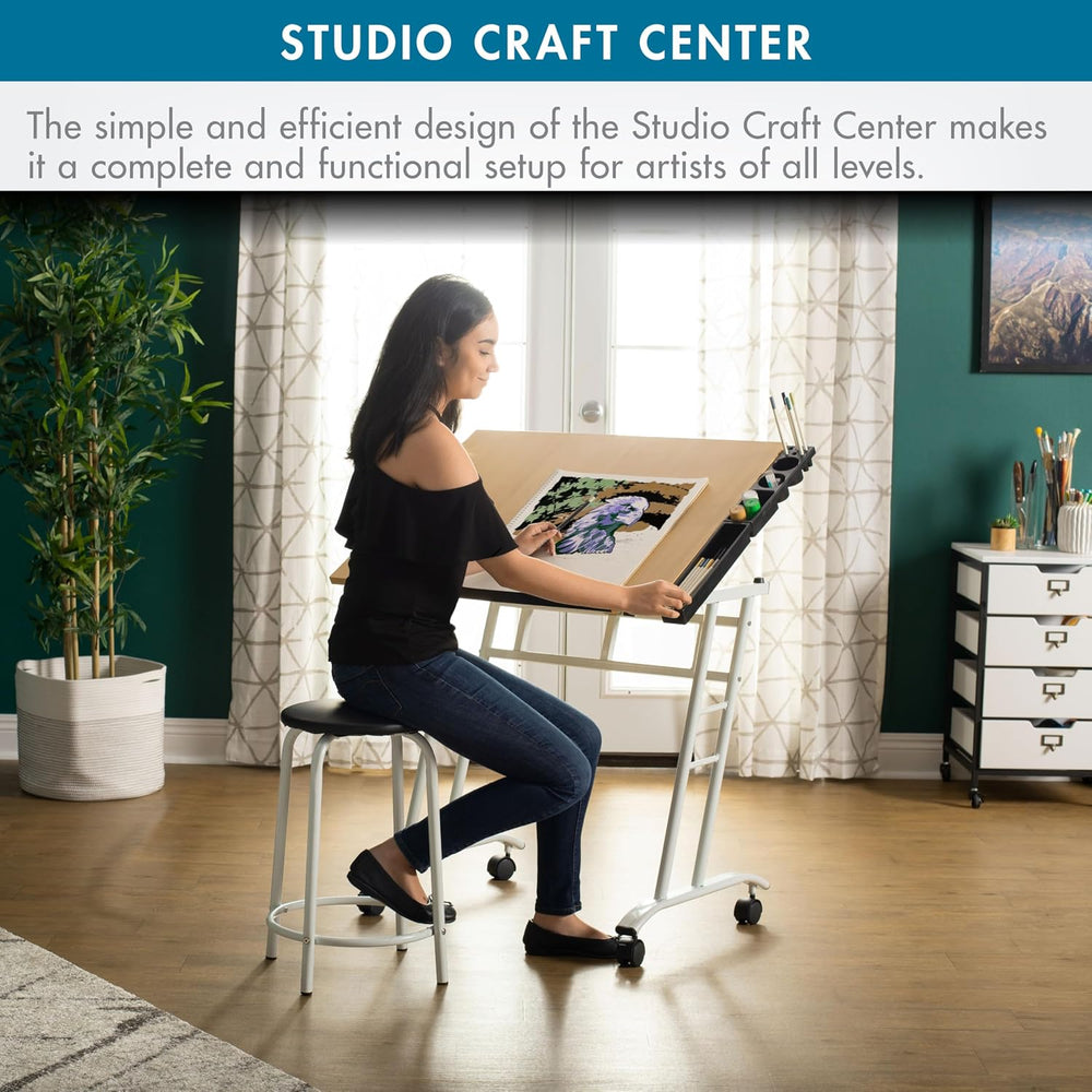 Studio Designs 13240 Craft Center, White/Maple,34" W x 23.5" D x 37...