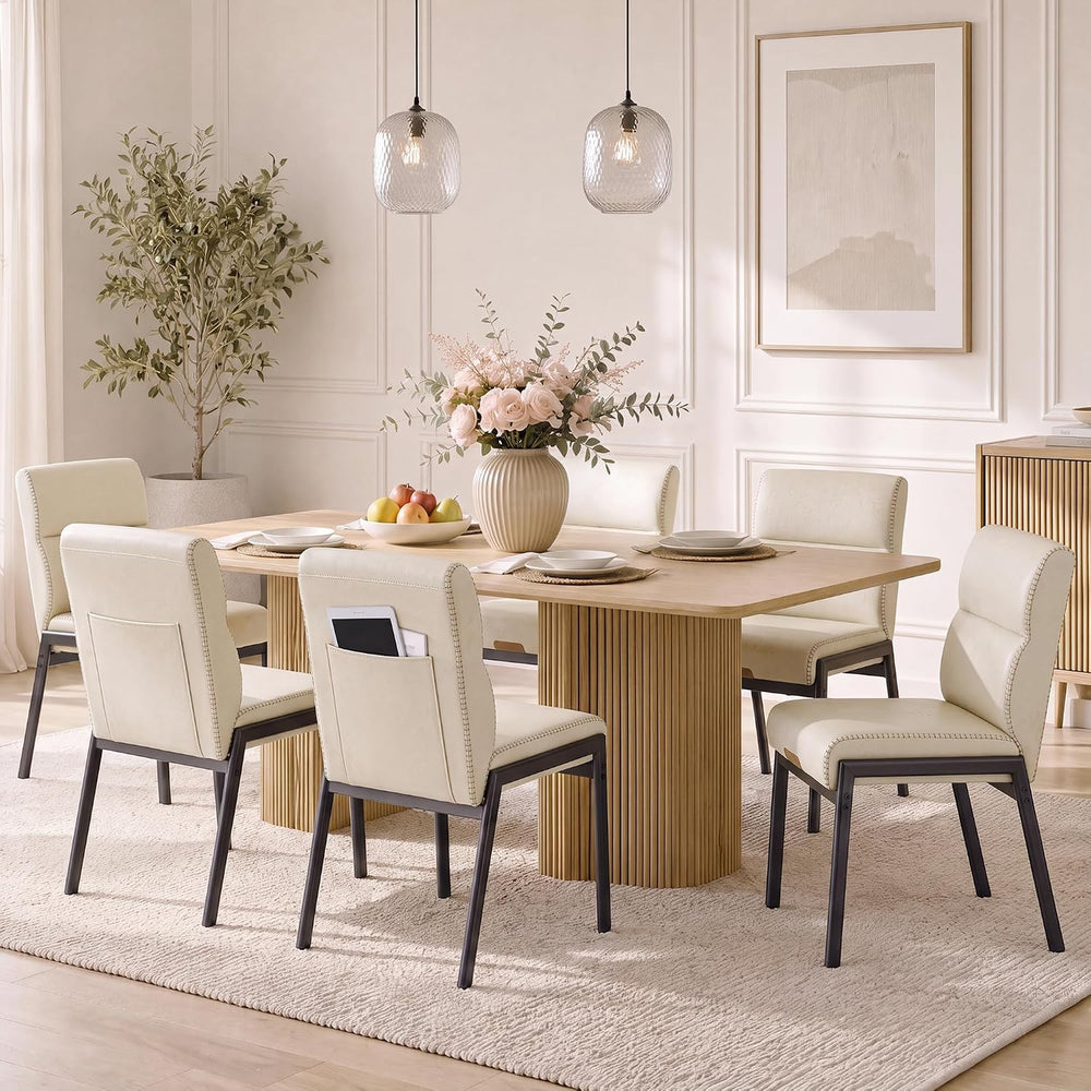 VASAGLE Dining Chairs Set of 6, Upholstered Kitchen Chairs