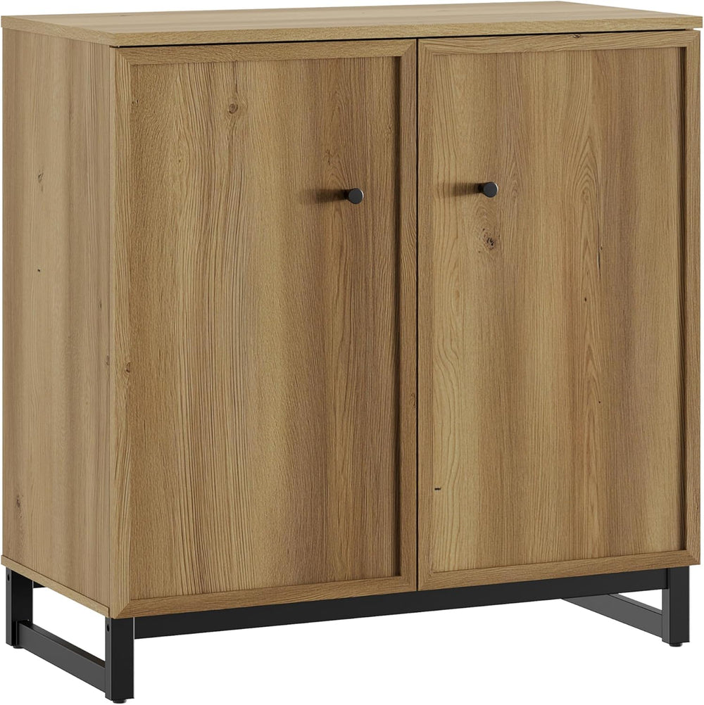 Rustic Storage Cabinet, Modern Farmhouse Set of 2 Buffet Accent Cabinet with ...