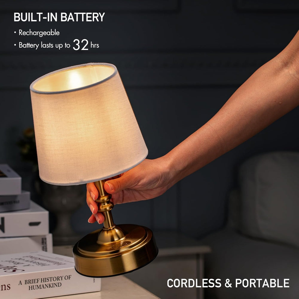 O’Bright Seraph mini – Cordless LED Table Lamp with Dimmer, Built-in Recharge...