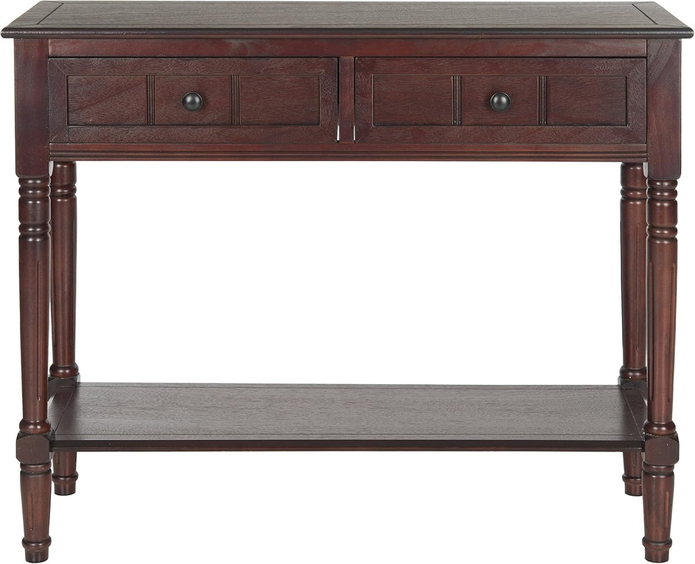 SAFAVIEH Samantha Wood Console Entryway Table, 35.8" Dark Cherry AMH5710D