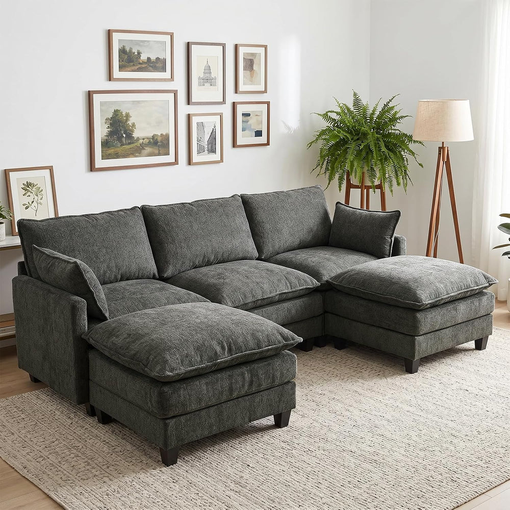 Modular Sectional Sofa, 95" U Shaped Couch, Couches for Living Room | Mo...