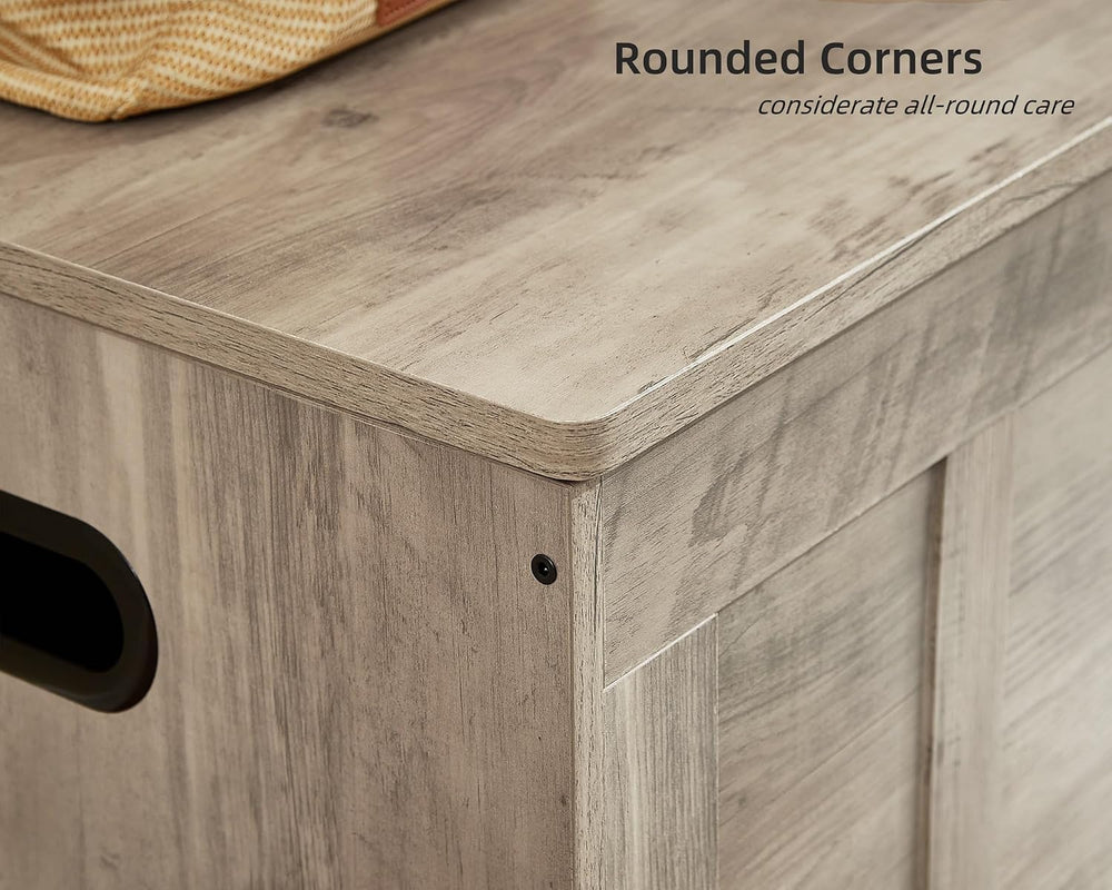 VANKILEY 51.2" Storage Chest Extra Large,Wooden Storage Bench,Greige | C...