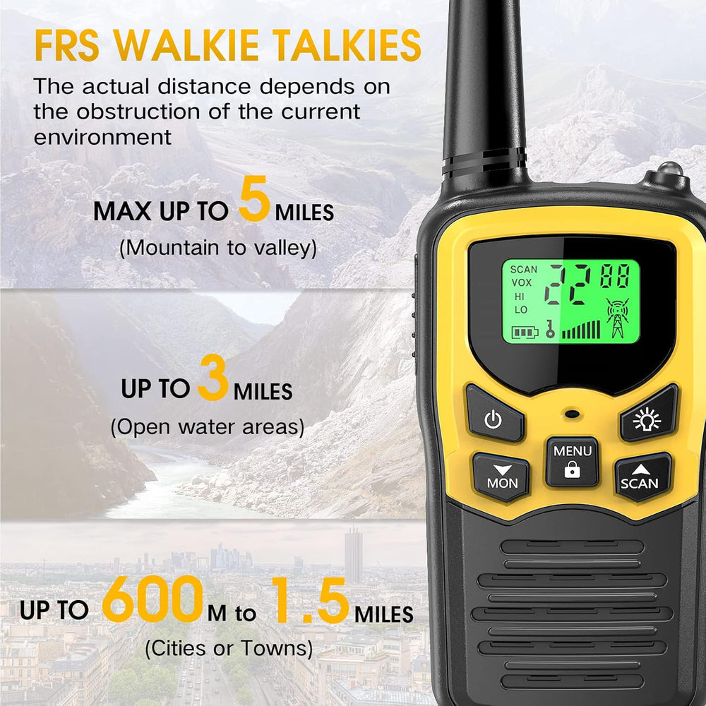 MOICO Walkie Talkies,Two-Way Radios for Adults with 22 FRS Channels Camping