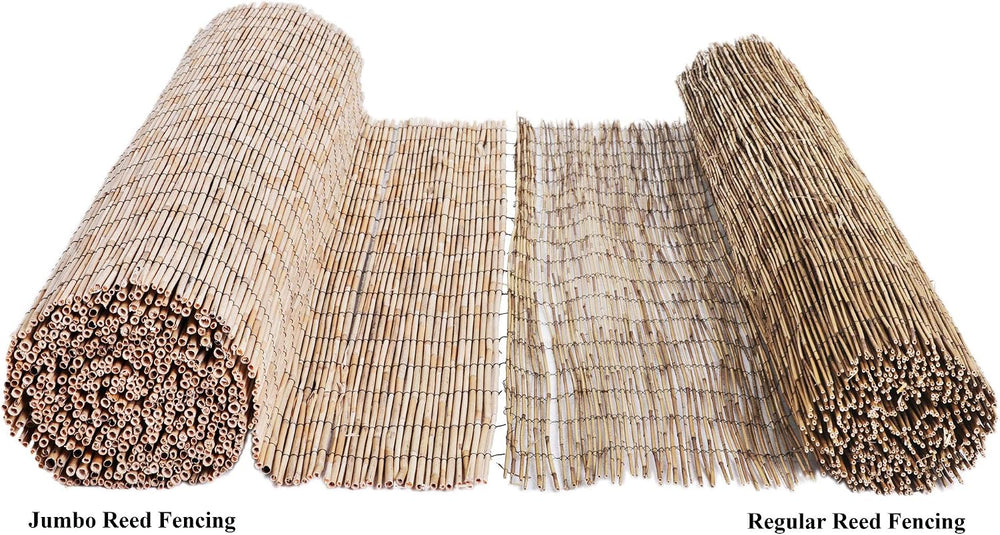 FOREVER BAMBOO Jumbo Reed Bamboo Screen Fencing Privacy Fence Backyard Divide...
