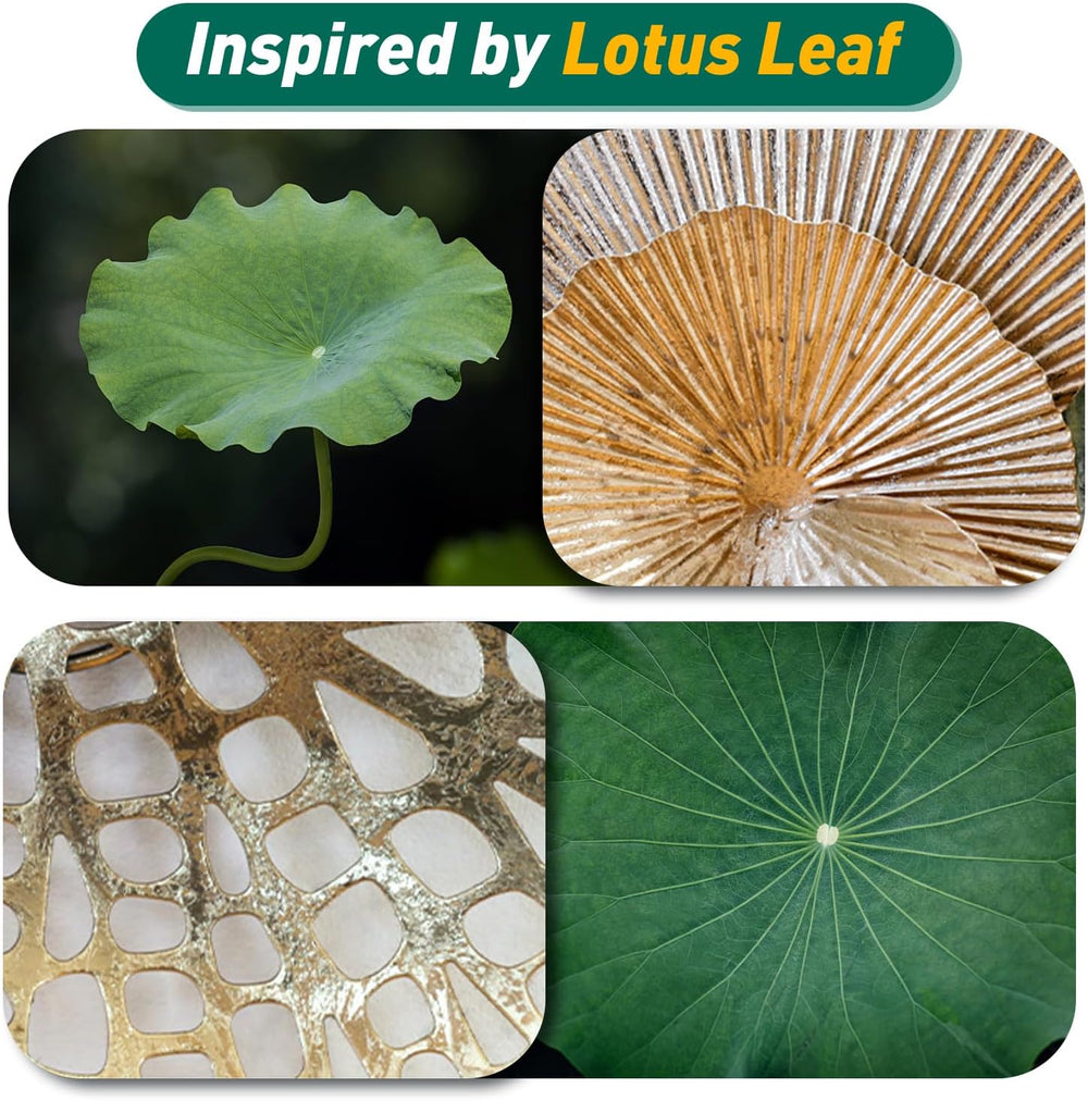 edaknez 53" Large Metal Wall Art, 3D Lotus Leaf Wall Decor for Living Room
