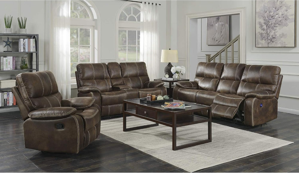 Wallace & Bay Hooper Swivel Recliner Glider, Dark Brown