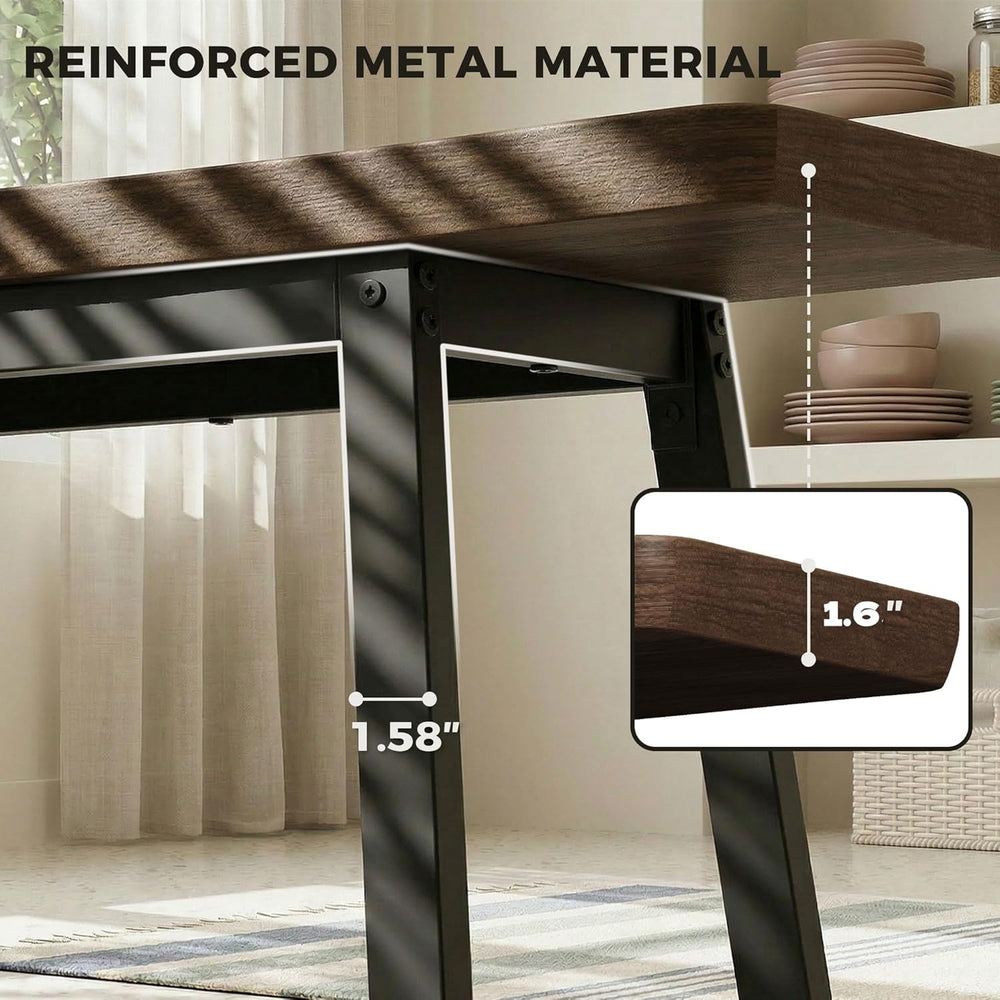 FUQARHY 59” Dining Bench Pair of 2 for 6-8 Person, Farmhouse Long Kitchen Tab...