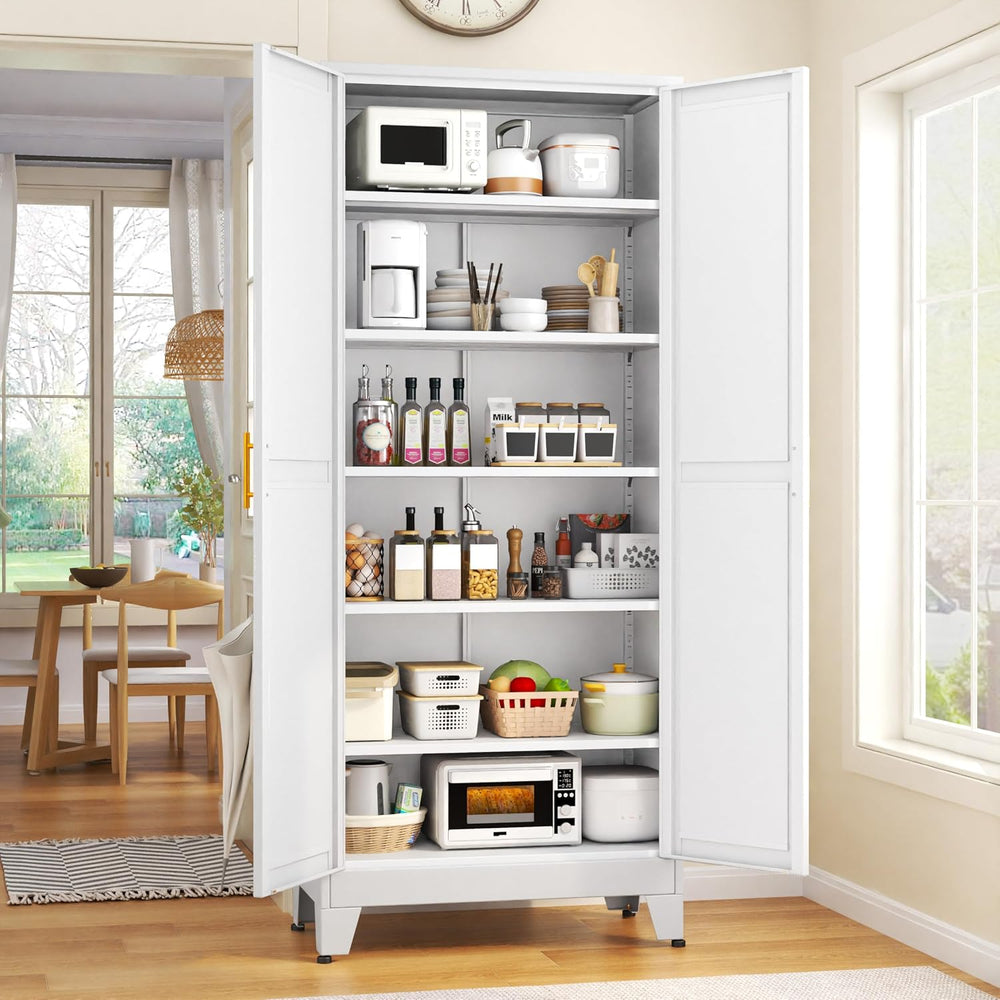 GAIOUS 75.2" Tall Pantry Cabinet,Kitchen Pantry Storage Cabinet with 2 Door
