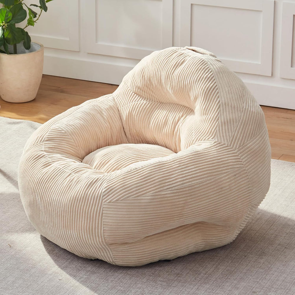 EBENCHICO Corduroy Bean Bag Chair for Adults Teens Large Beanbag Sofa | With ...