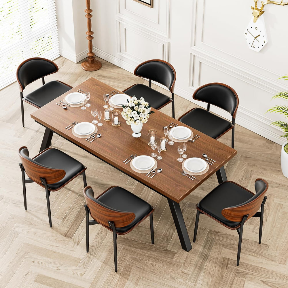 YaFiti Dining Chairs Set of 2, Mid Century Modern PU Leather Kitchen Chairs |...