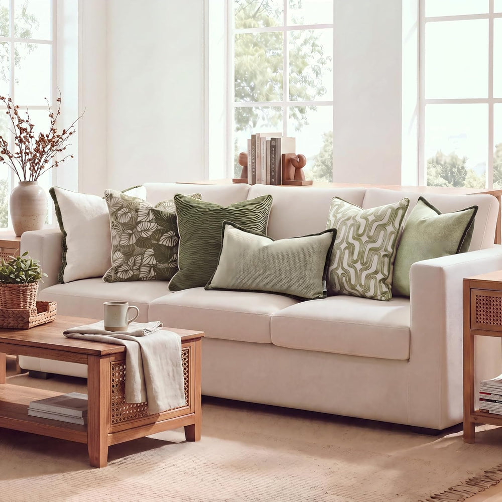 Moss Green Decorative Throw Pillow Covers 18"x18"