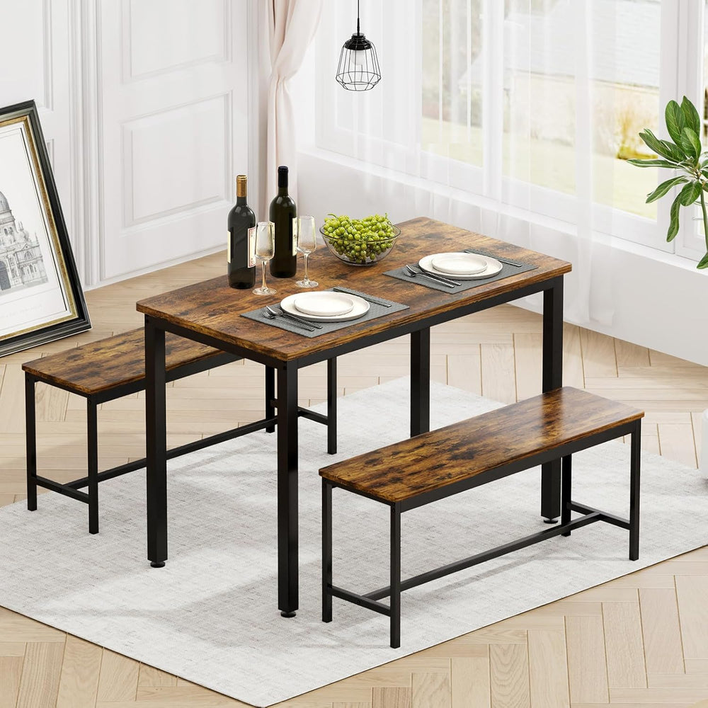 Rovibek Dining Room Table Chairs Set for 4, Modern Space Saving Kitchen Table...
