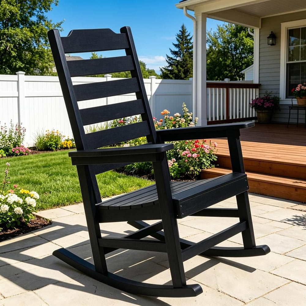 Rocking Chair Set of 2,All Weather Courtyard for Outside Balcony Gardens,High...