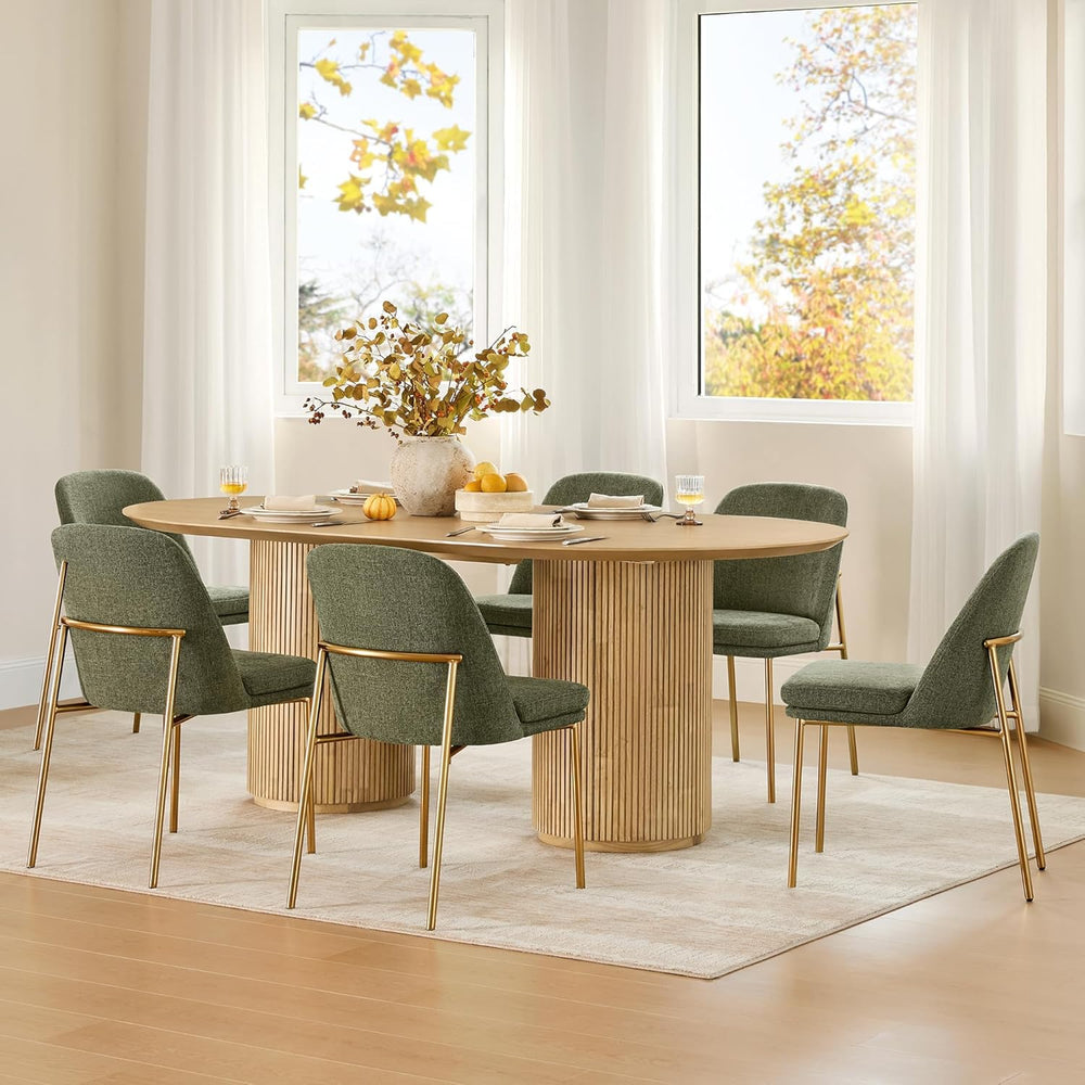 CHITA Modern Dining Chairs Set of 6, FSC Certified Metal Dining Chair for Din...