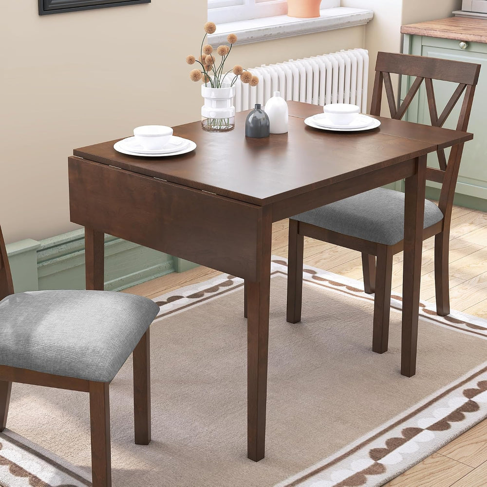 Merax Wooden 29"- 45" Extendable Rectangular Dining Table with Drop...