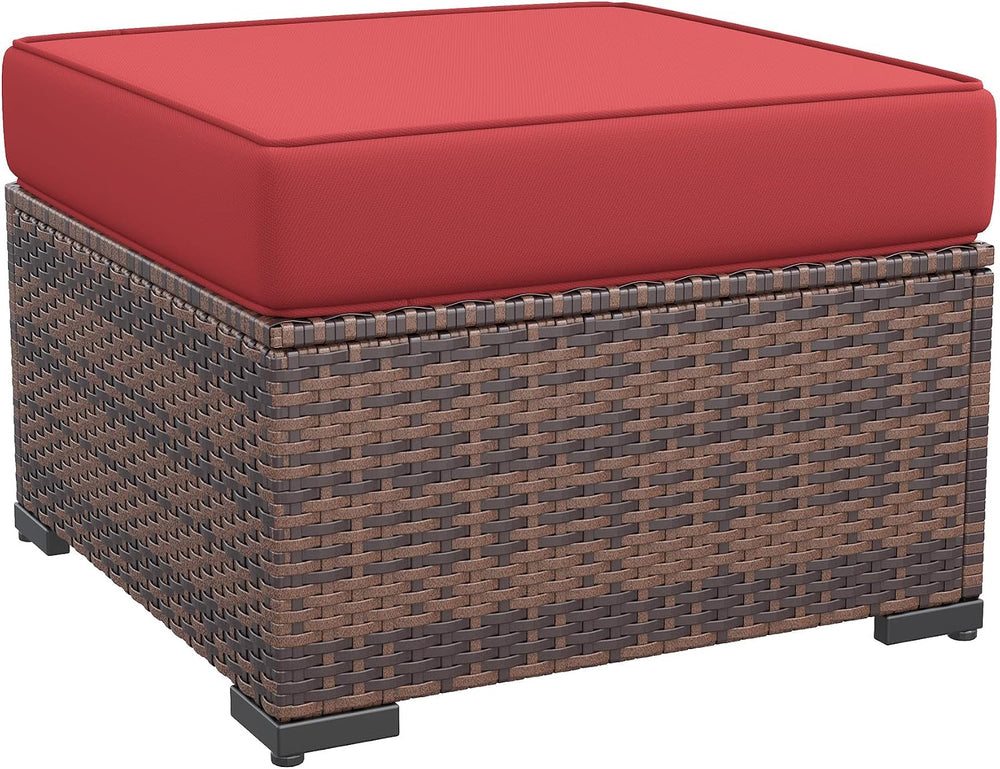 Amopatio 2 Pieces Outdoor Ottoman for Patio, Foot Rest for Couch, All Weather...