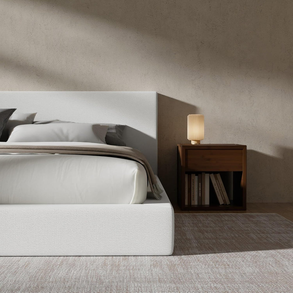 RECCI AirFrame Queen Upholstered Bed Frame with Plush Padded Headboard