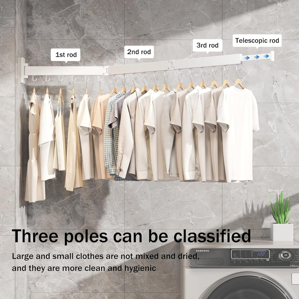 Clothes Drying Rack Wall Mounted,Drying Rack Clothing,Laundry Drying Rack Wal...