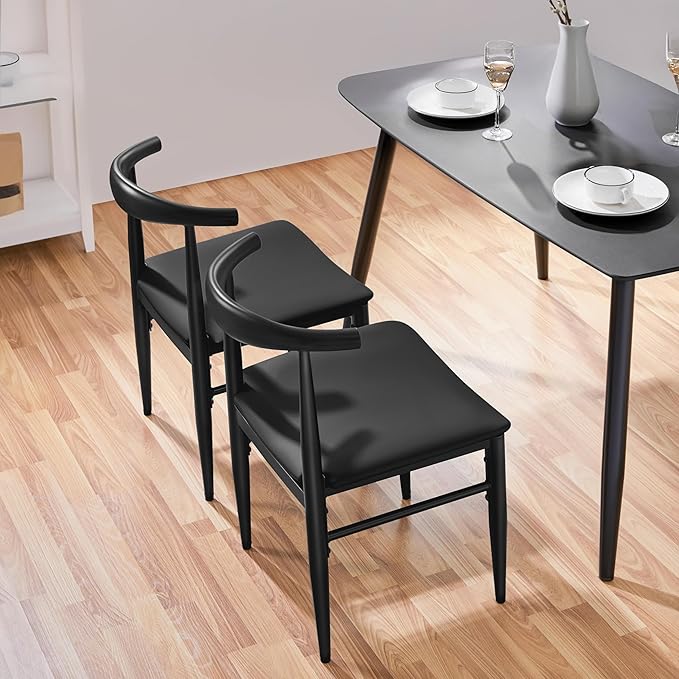 Yaheetech Dining Chairs Set of 2 Mid Century Modern Leather Dining Room Chair...